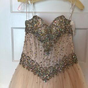 Strapless Sequin Gown